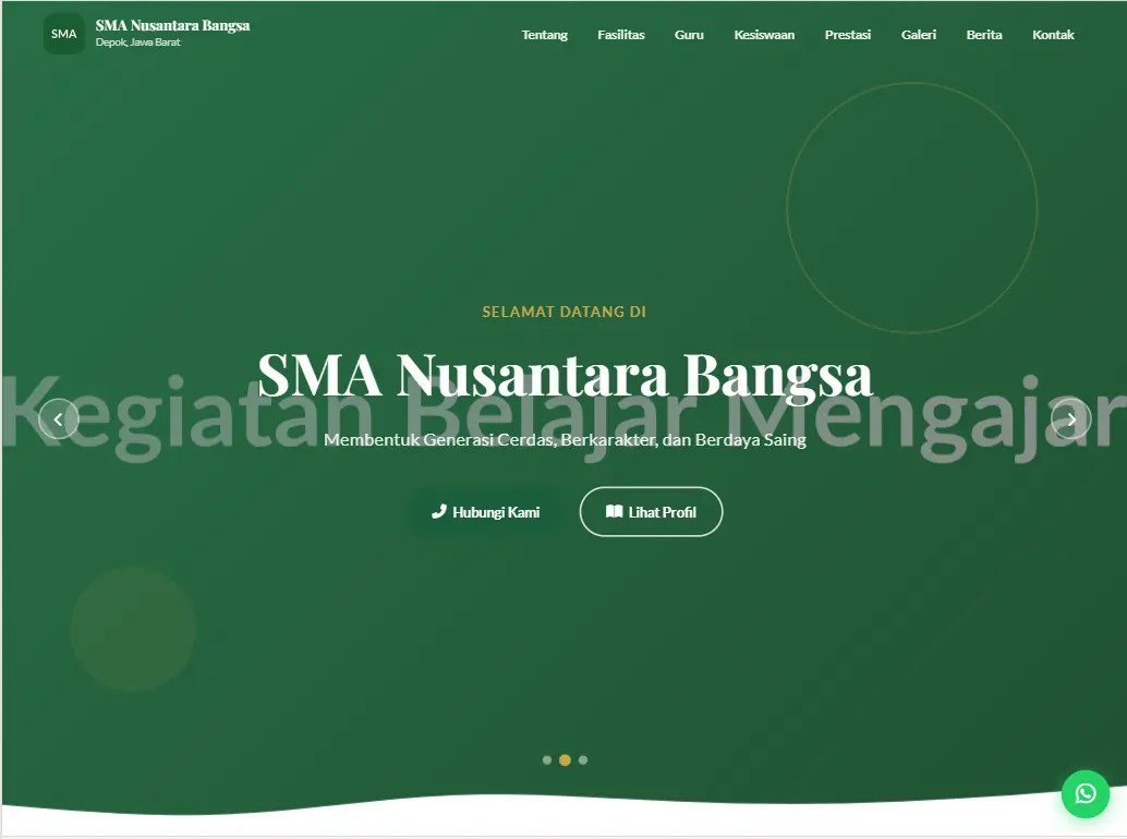 Template Green Forest untuk Madrasah