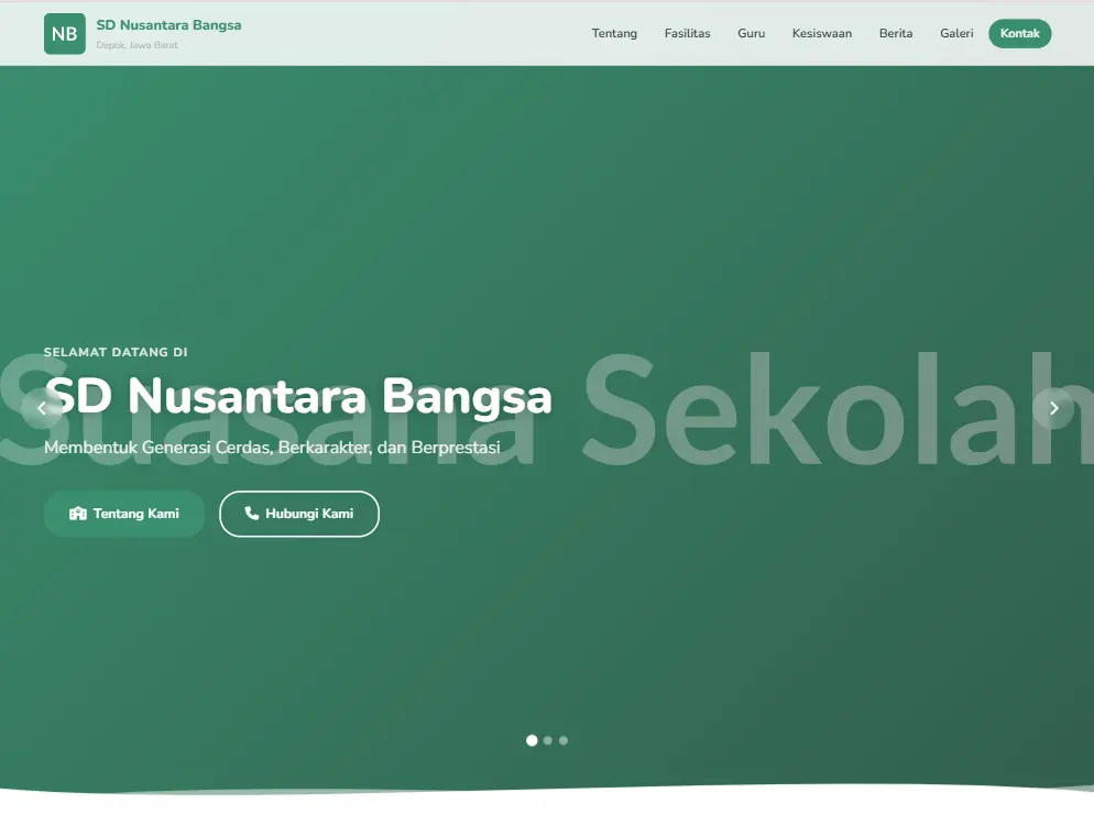 Template Sage Mint untuk SD