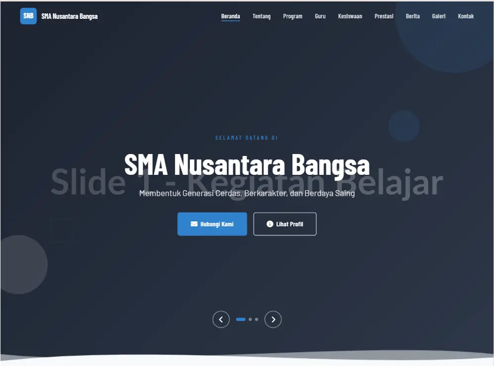 Template Slate Professional untuk SMK Teknik